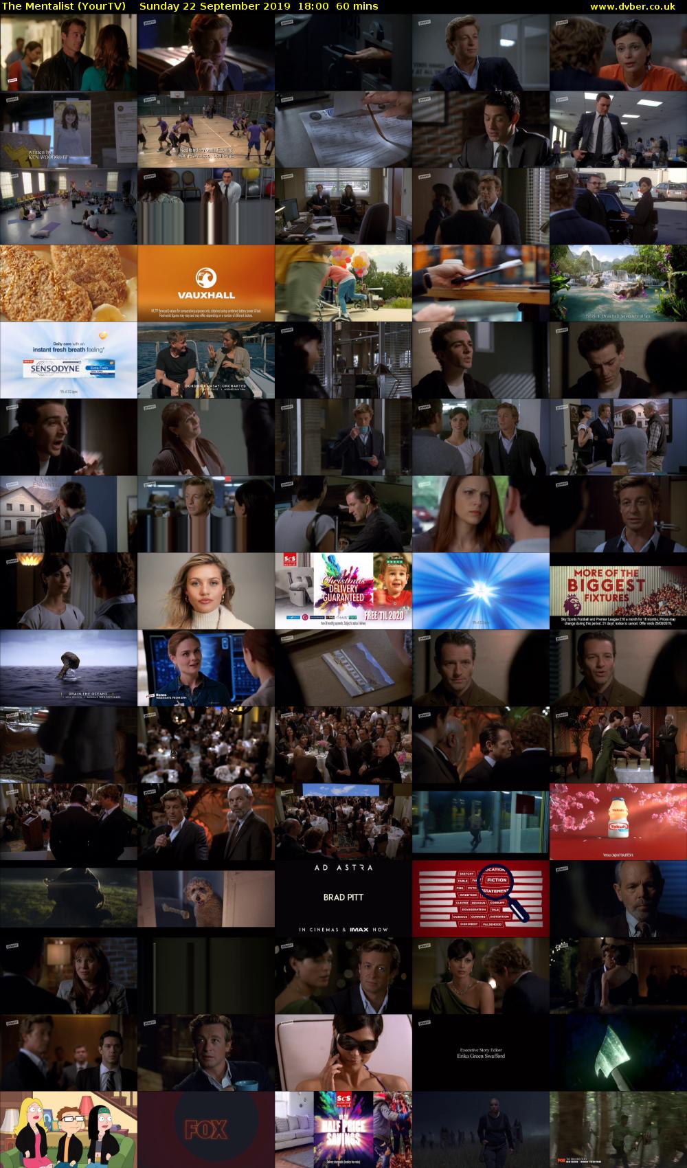 The Mentalist (YourTV) Sunday 22 September 2019 18:00 - 19:00