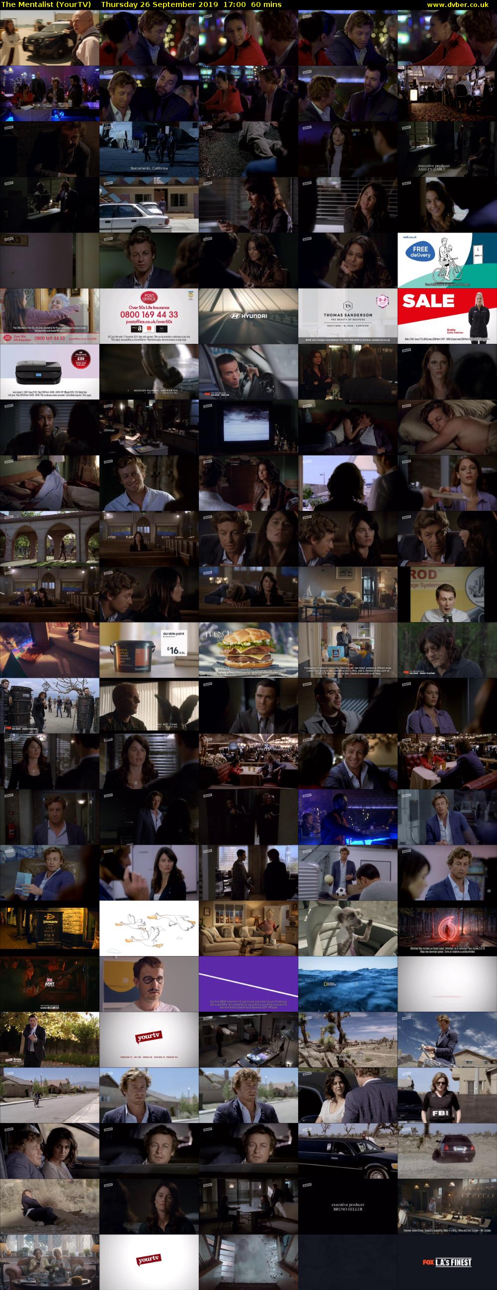 The Mentalist (YourTV) Thursday 26 September 2019 17:00 - 18:00
