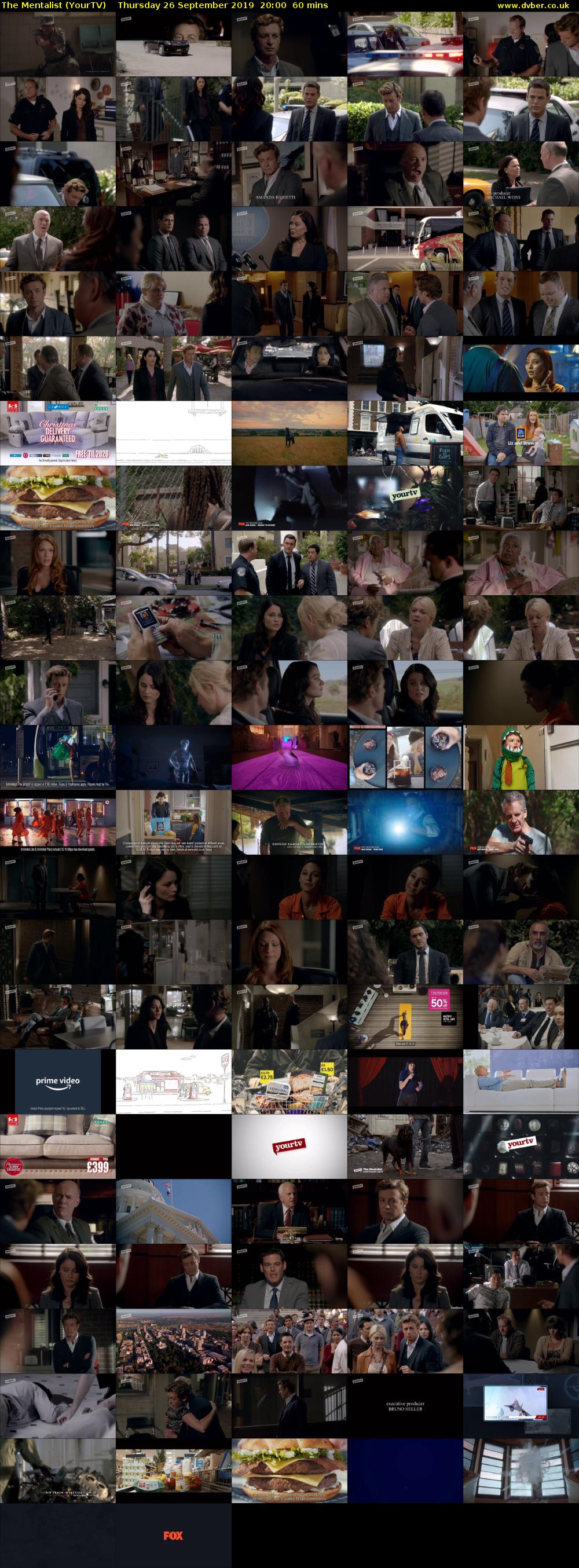 The Mentalist (YourTV) Thursday 26 September 2019 20:00 - 21:00