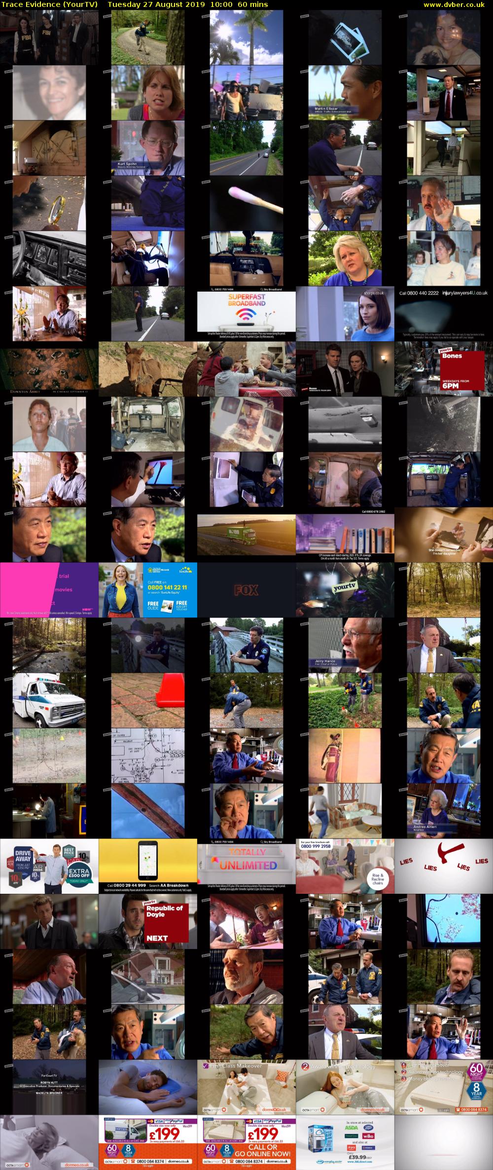 Trace Evidence (YourTV) Tuesday 27 August 2019 10:00 - 11:00