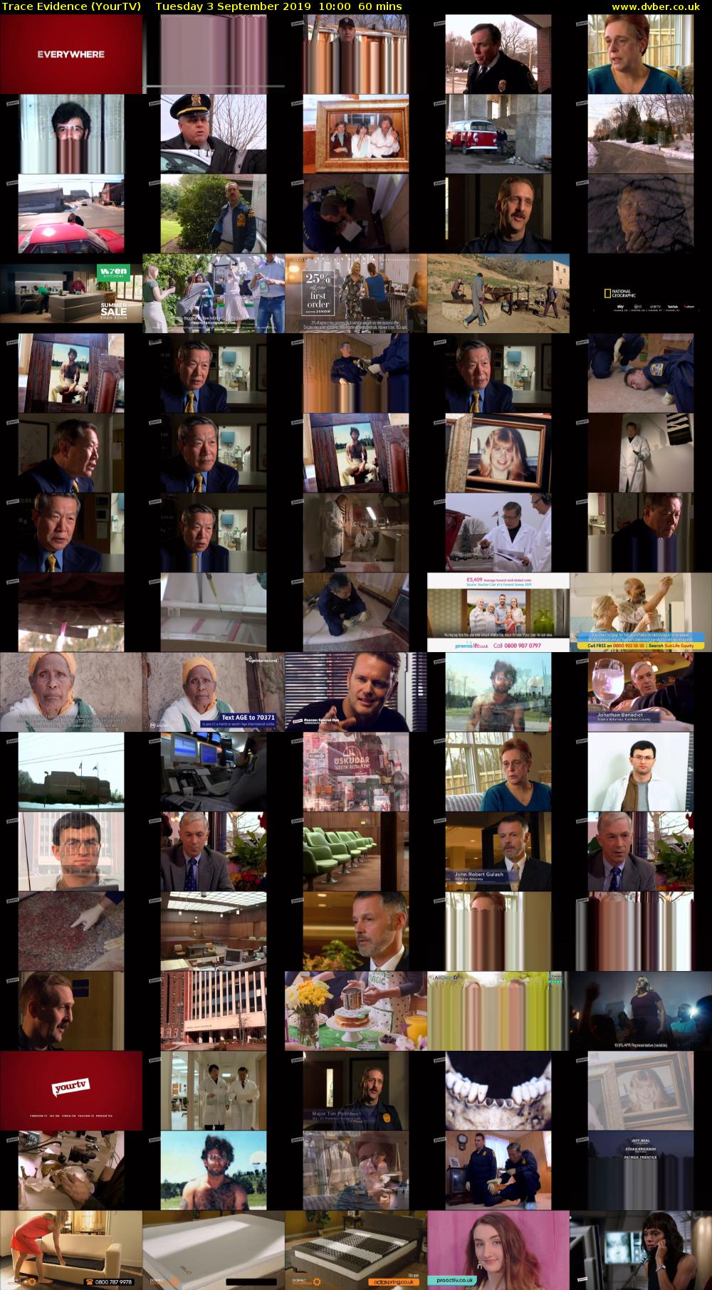 Trace Evidence (YourTV) Tuesday 3 September 2019 10:00 - 11:00