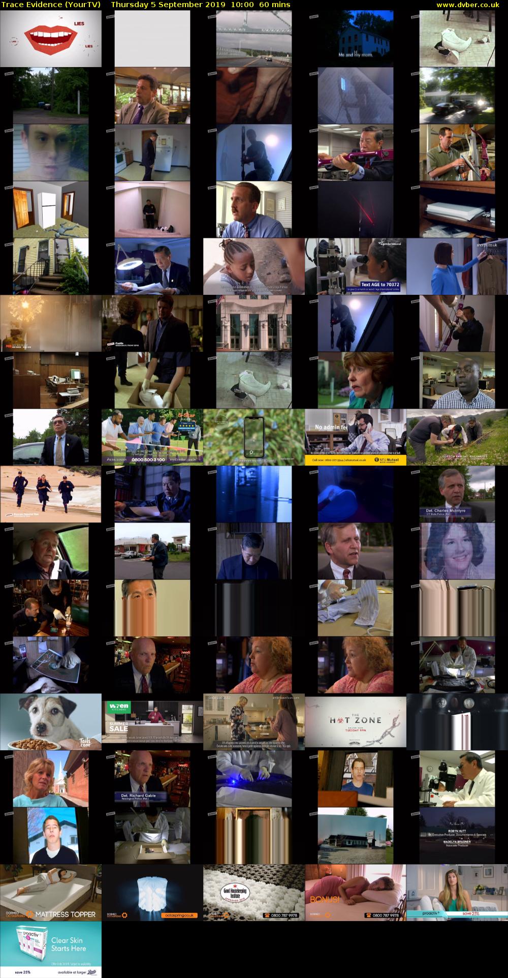Trace Evidence (YourTV) Thursday 5 September 2019 10:00 - 11:00