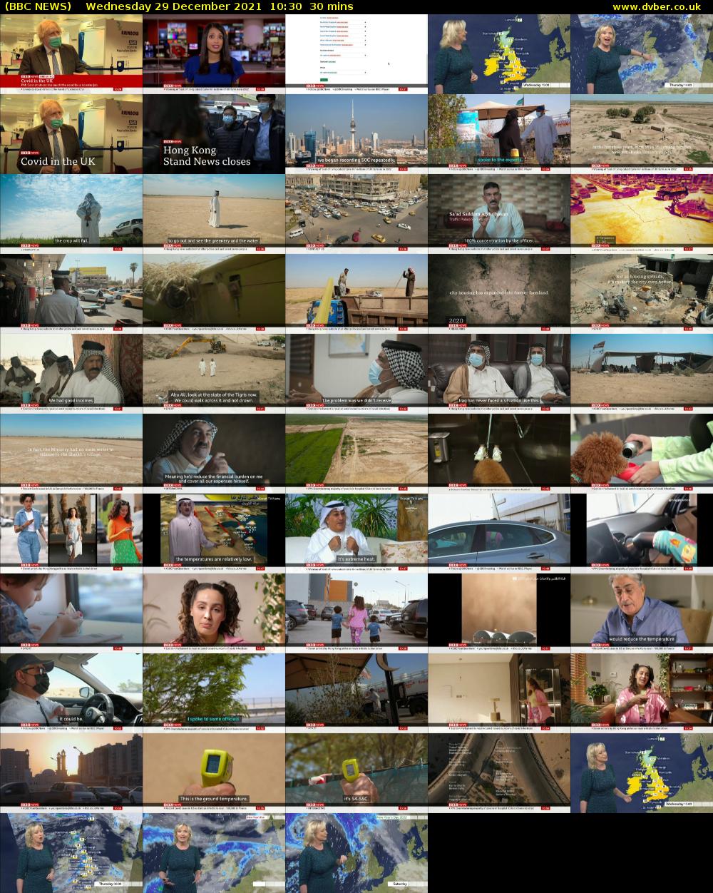BBC NEWS (BBC NEWS) Wednesday 29 December 2021 10:30 - 11:00