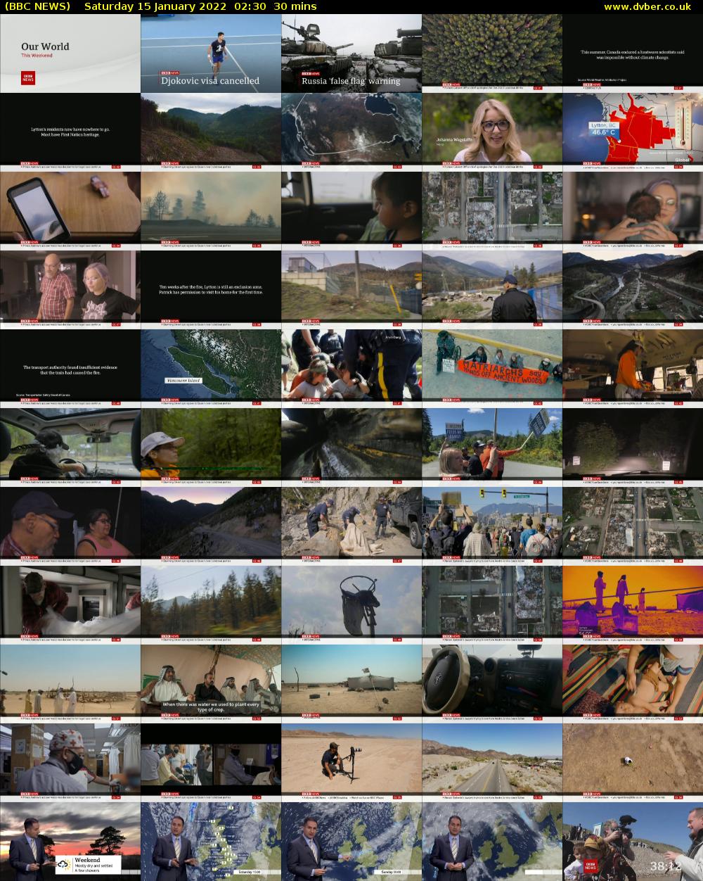 BBC NEWS (BBC NEWS) Saturday 15 January 2022 02:30 - 03:00