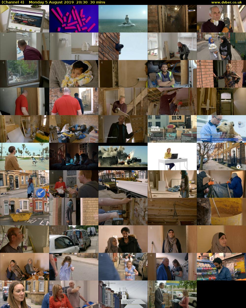 Channel 4 (Channel 4) Monday 5 August 2019 20:30 - 21:00