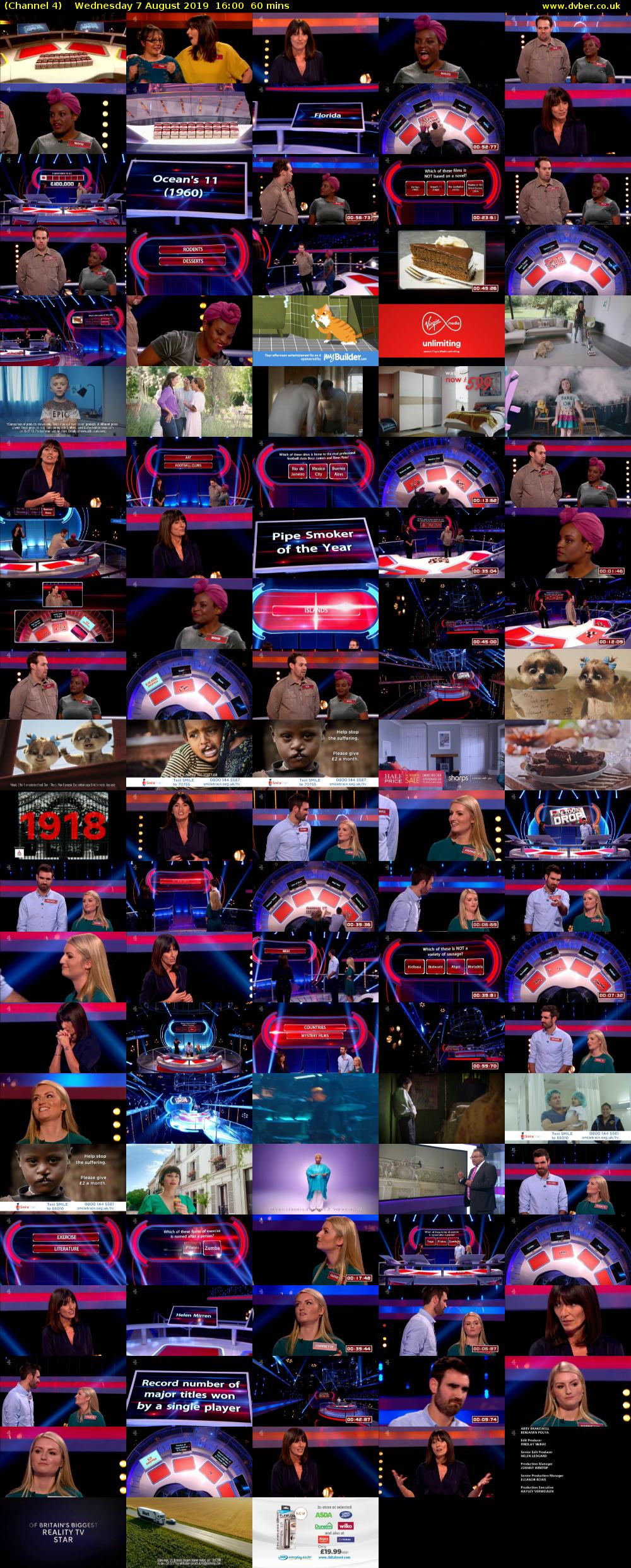 Channel 4 (Channel 4) Wednesday 7 August 2019 16:00 - 17:00