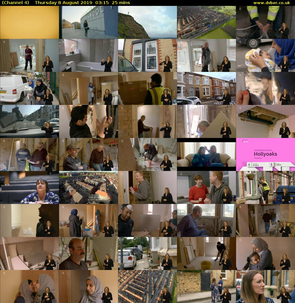 Channel 4 (Channel 4) Thursday 8 August 2019 03:15 - 03:40