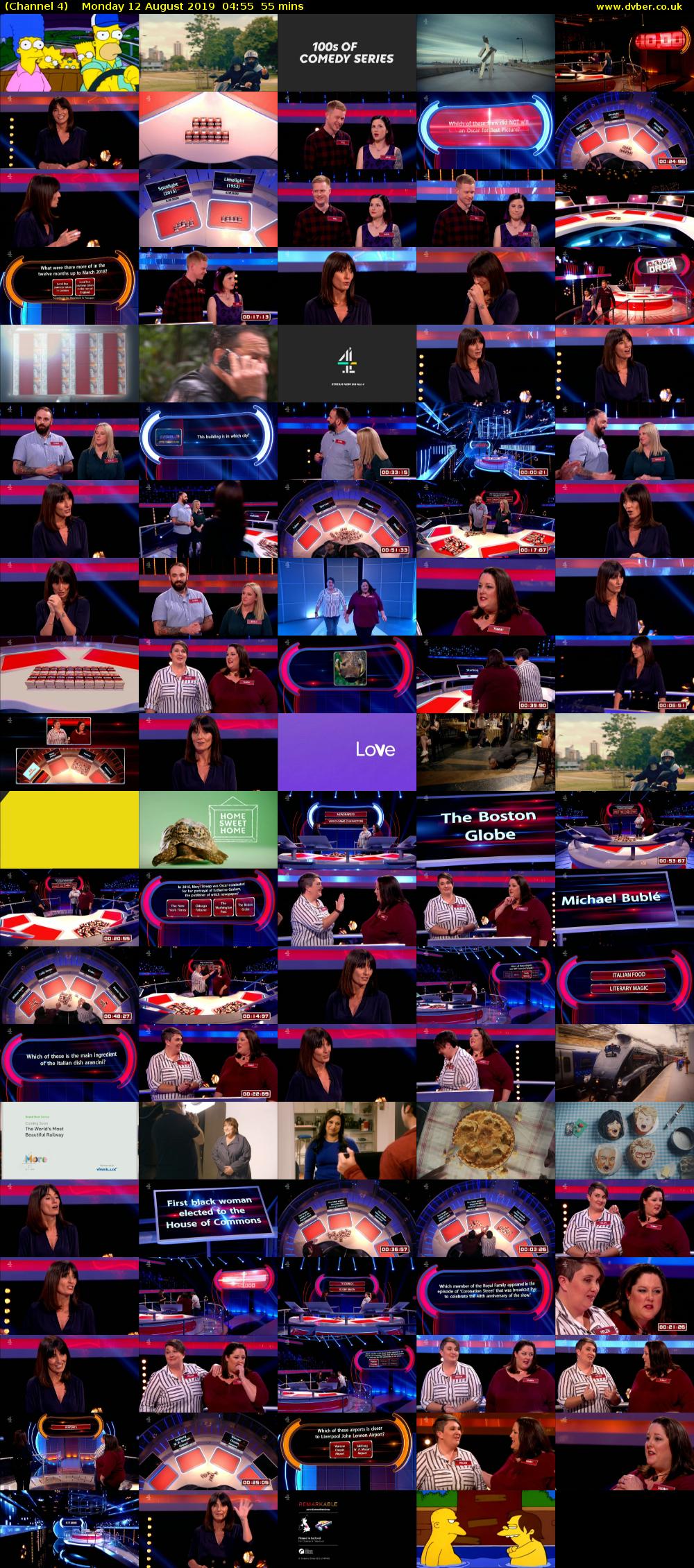 Channel 4 (Channel 4) Monday 12 August 2019 04:55 - 05:50