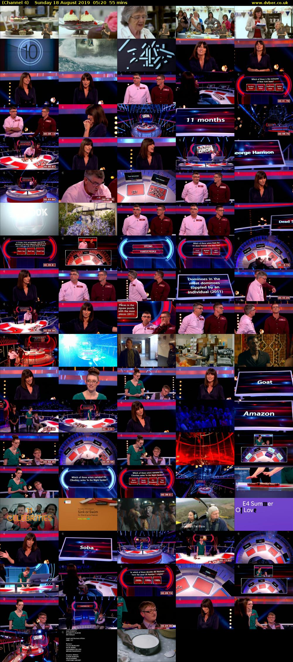 Channel 4 (Channel 4) Sunday 18 August 2019 05:20 - 06:15