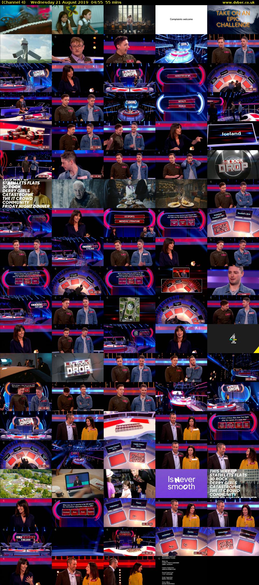 Channel 4 (Channel 4) Wednesday 21 August 2019 04:55 - 05:50
