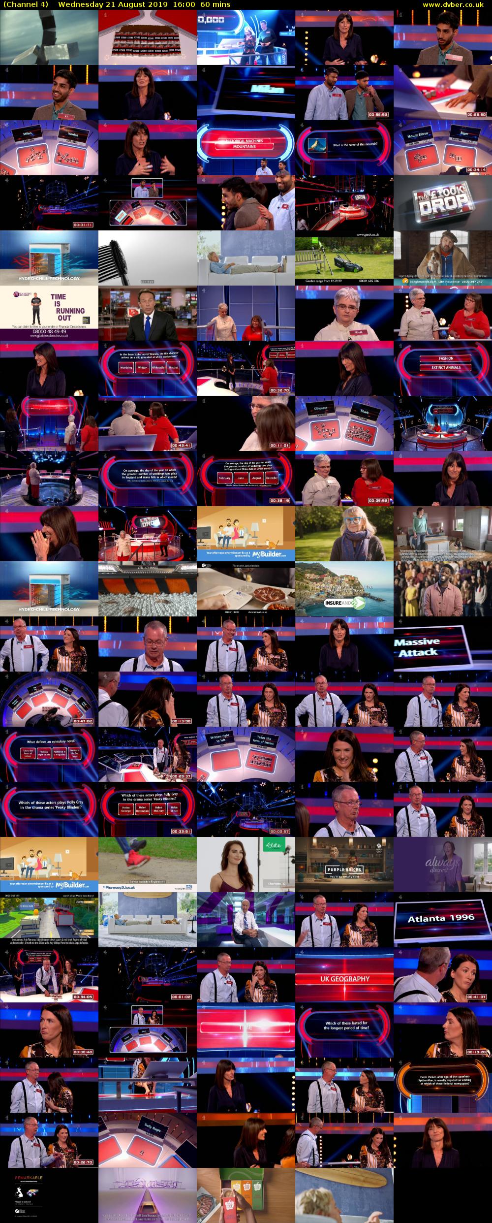 Channel 4 (Channel 4) Wednesday 21 August 2019 16:00 - 17:00