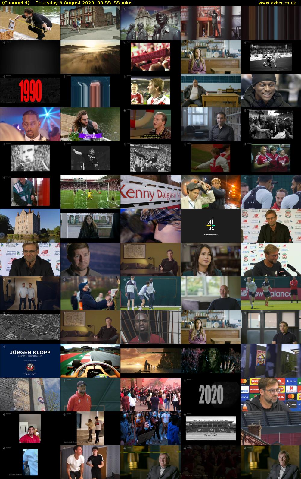 Channel 4 (Channel 4) Thursday 6 August 2020 00:55 - 01:50