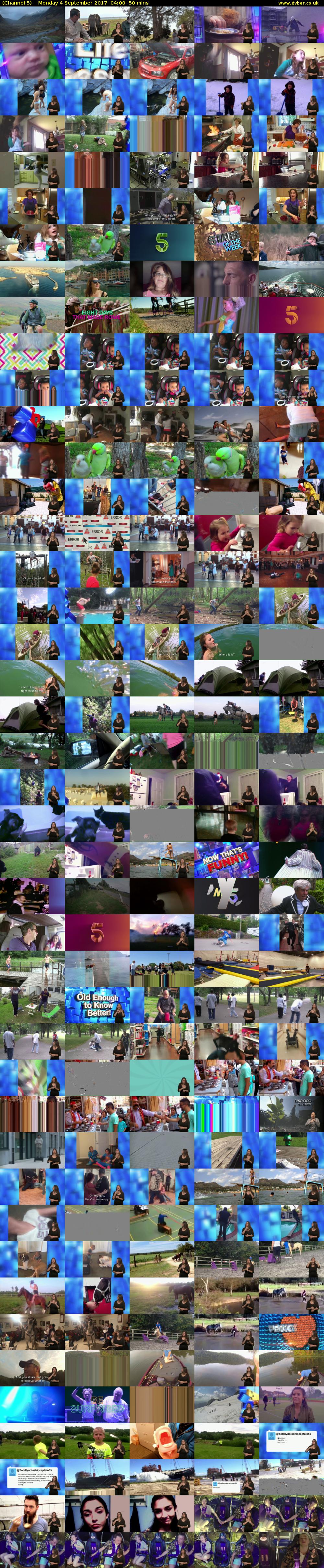 Channel 5 HD (Channel 5) Monday 4 September 2017 04:00 - 04:50