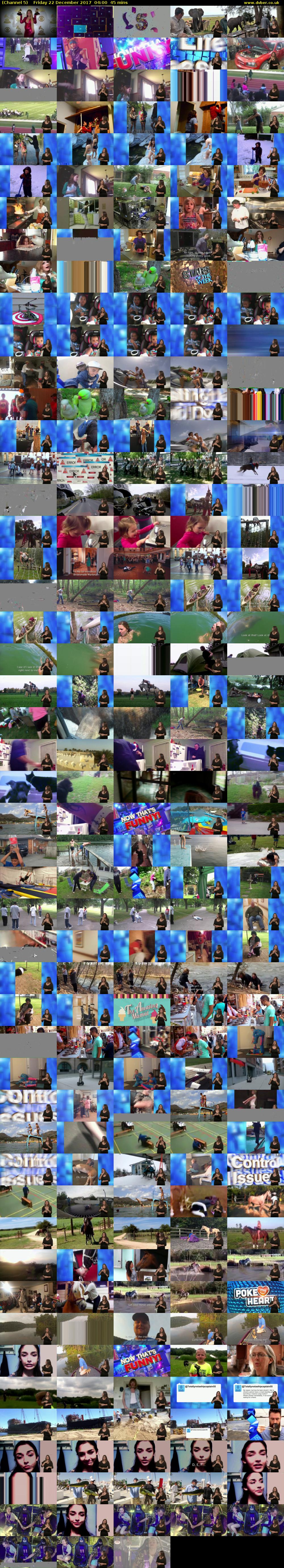 Channel 5 HD (Channel 5) Friday 22 December 2017 04:00 - 04:45