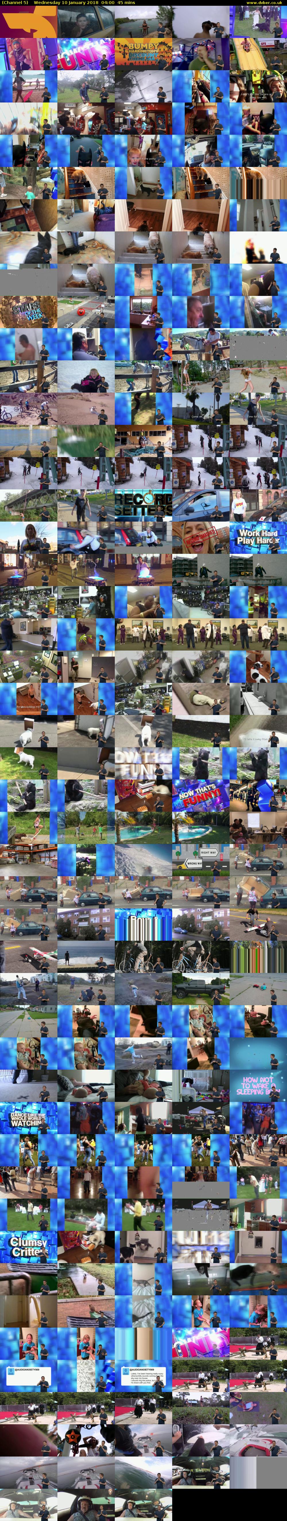 Channel 5 HD (Channel 5) Wednesday 10 January 2018 04:00 - 04:45