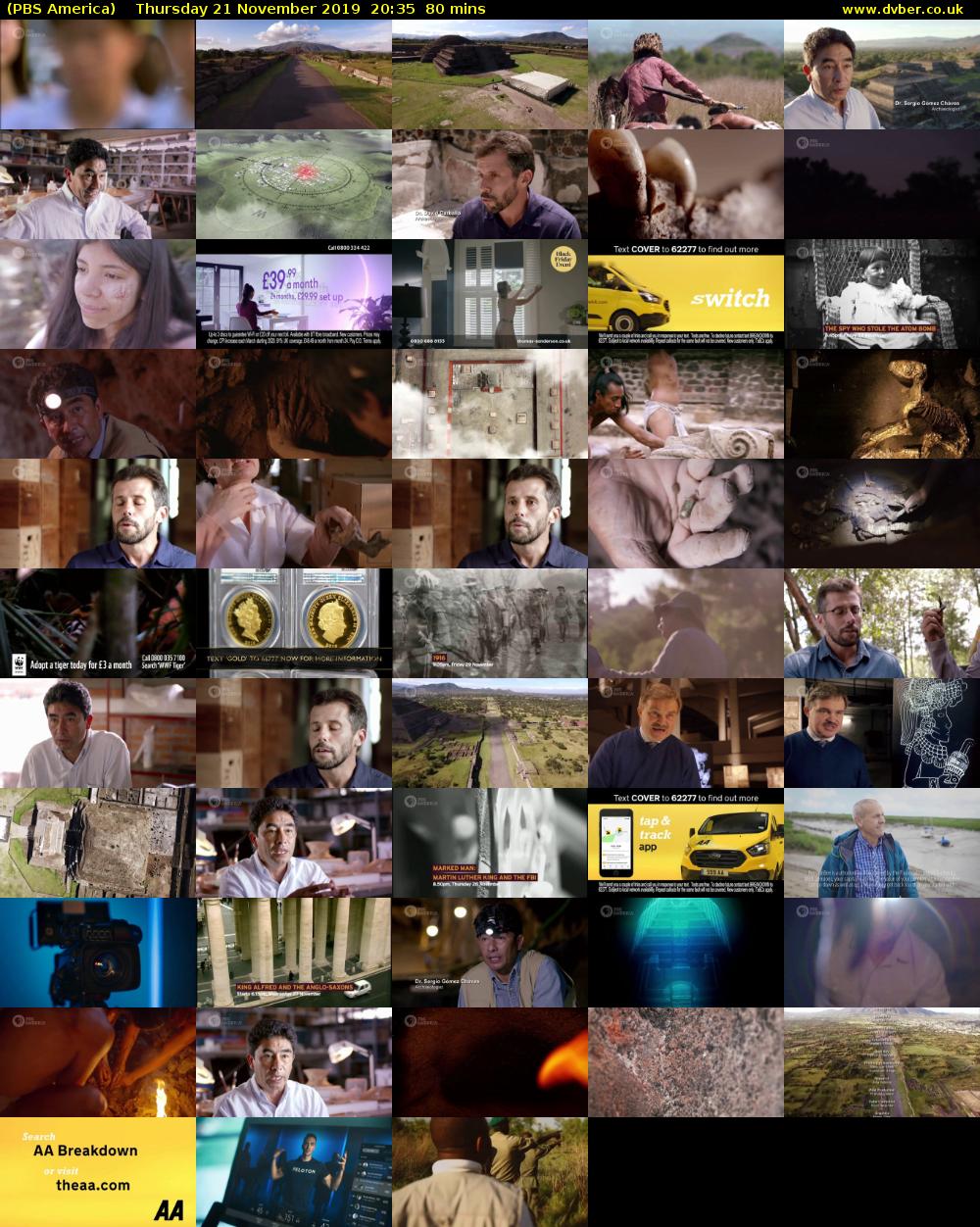 PBS America (PBS America) Thursday 21 November 2019 20:35 - 21:55