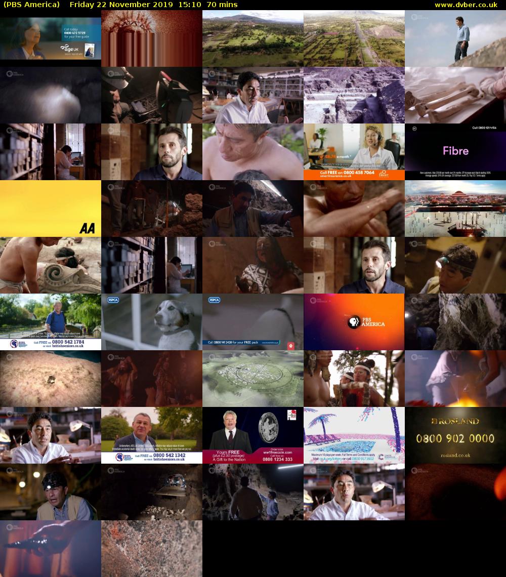PBS America (PBS America) Friday 22 November 2019 15:10 - 16:20