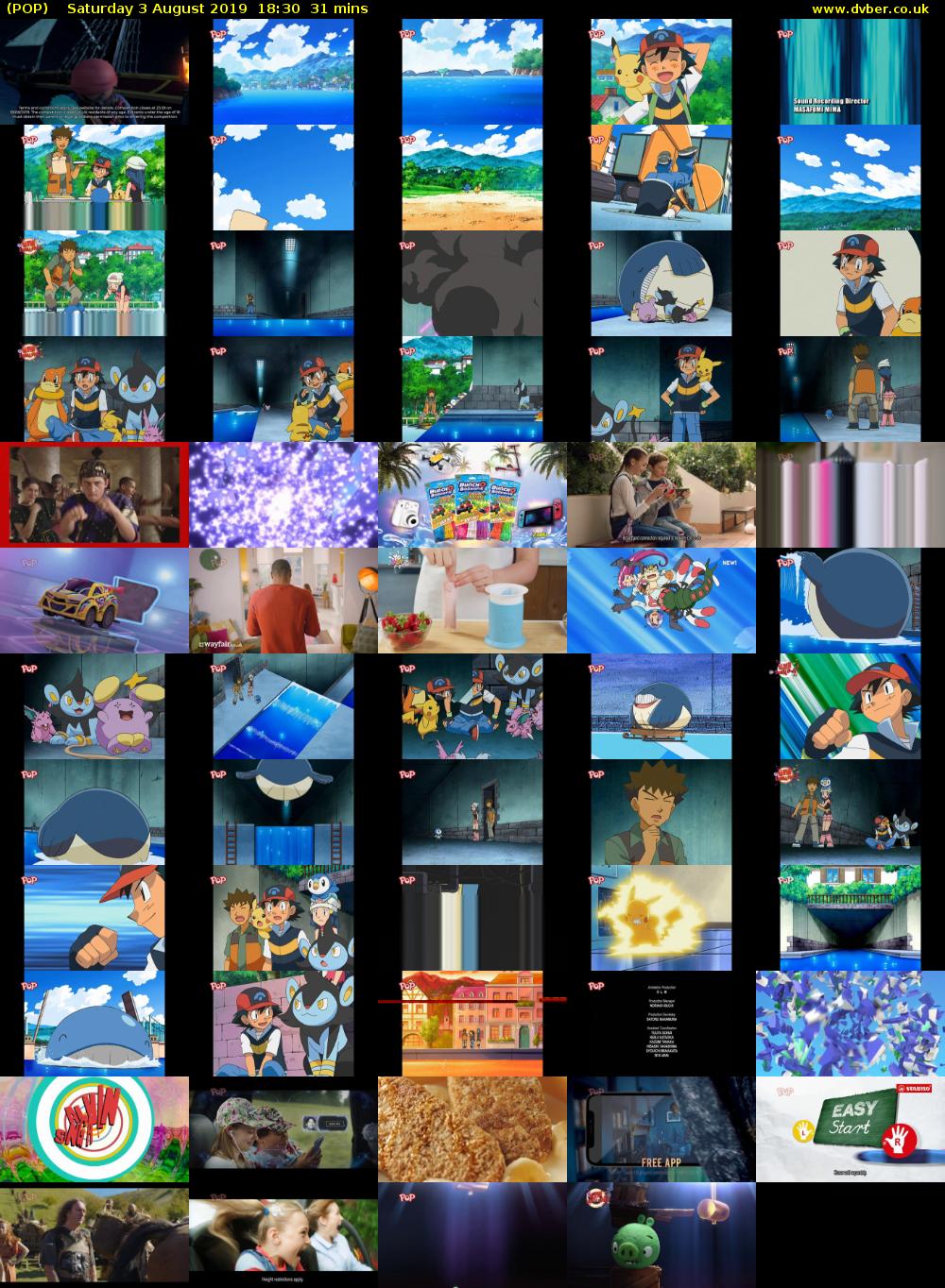 POP (POP) Saturday 3 August 2019 18:30 - 19:01