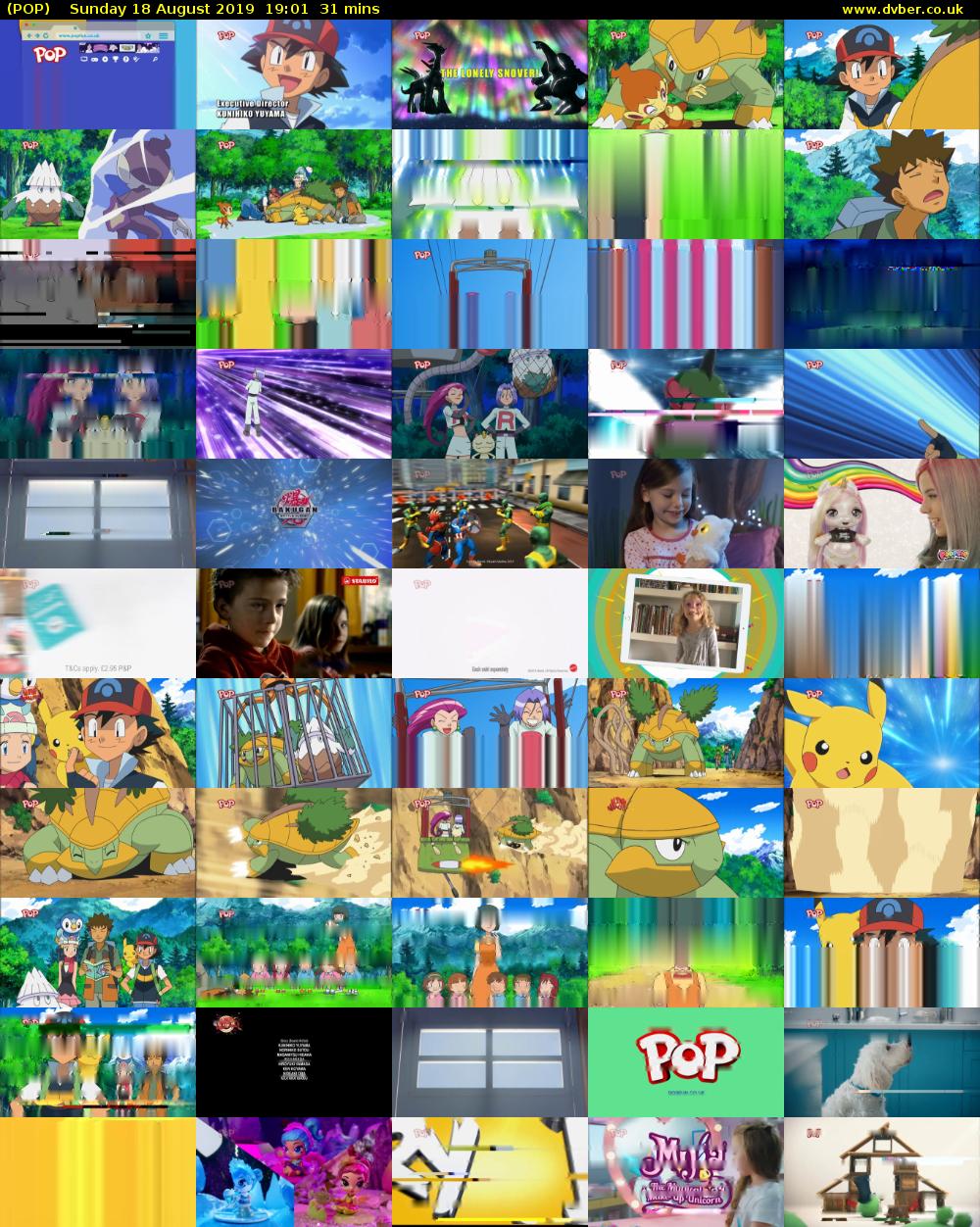POP (POP) Sunday 18 August 2019 19:01 - 19:32