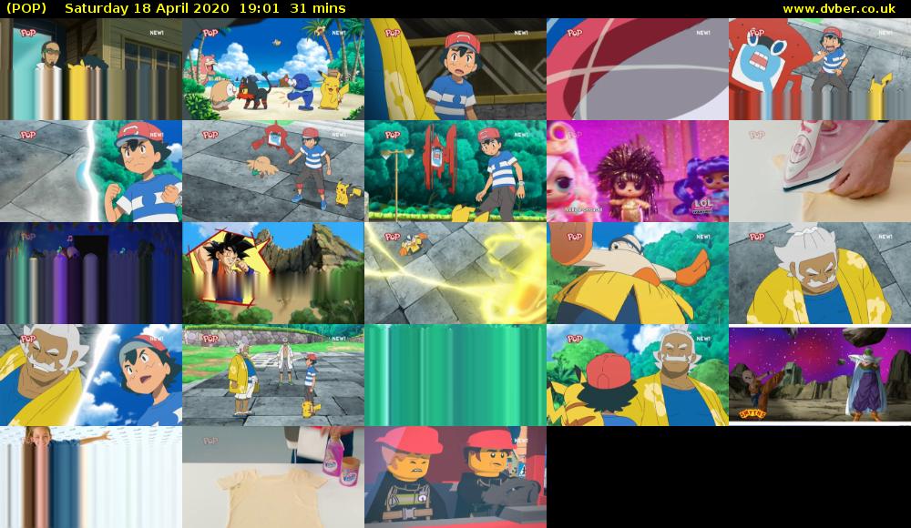 POP (POP) Saturday 18 April 2020 19:01 - 19:32