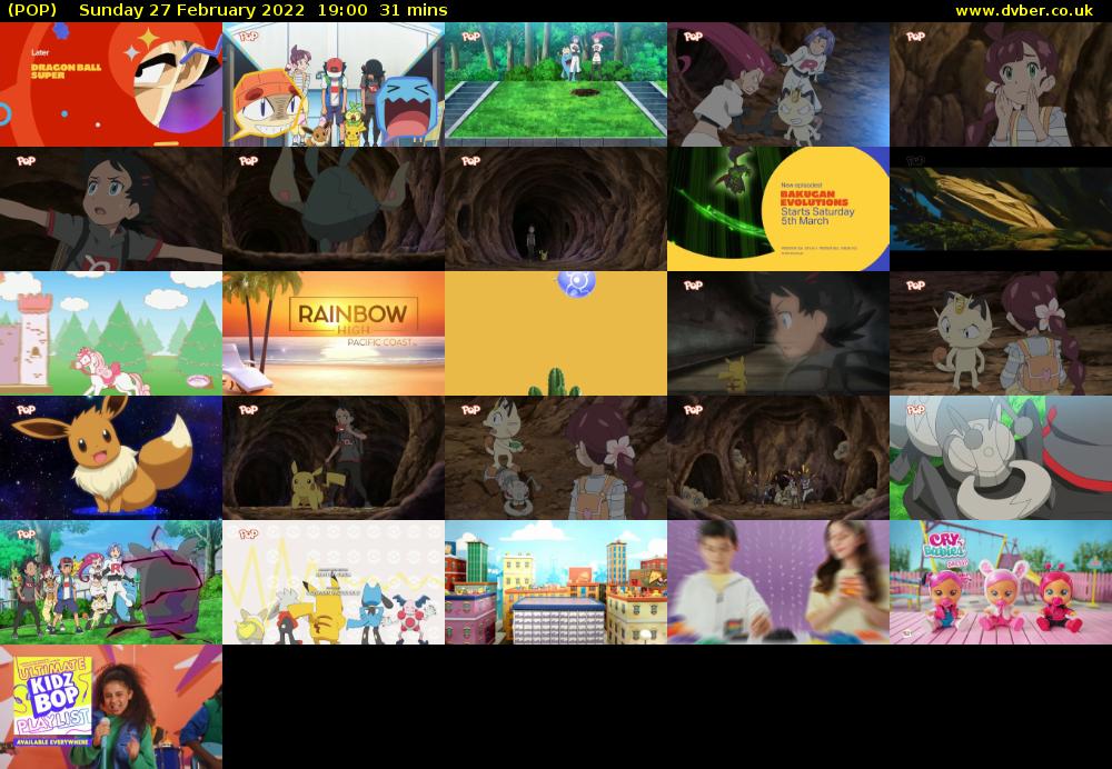 POP (POP) Sunday 27 February 2022 19:00 - 19:31