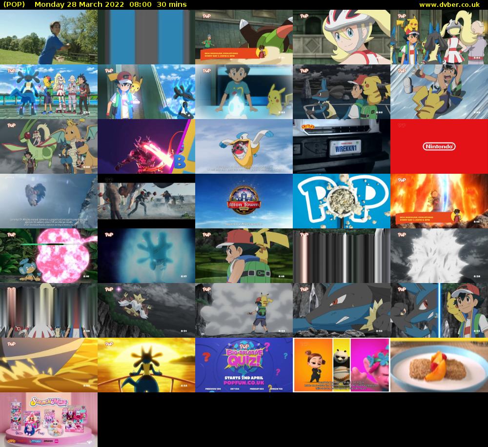 POP (POP) Monday 28 March 2022 08:00 - 08:30