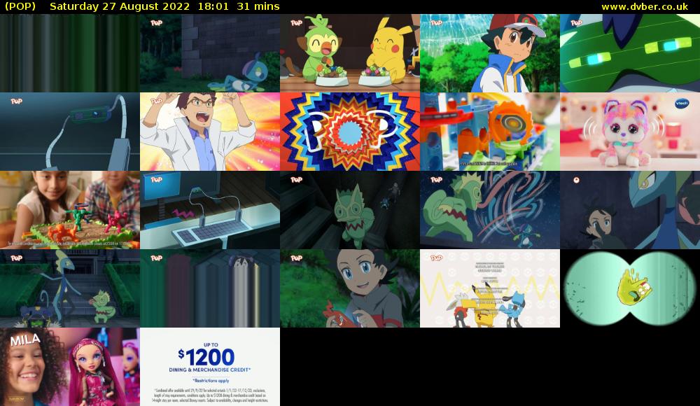 POP (POP) Saturday 27 August 2022 18:01 - 18:32