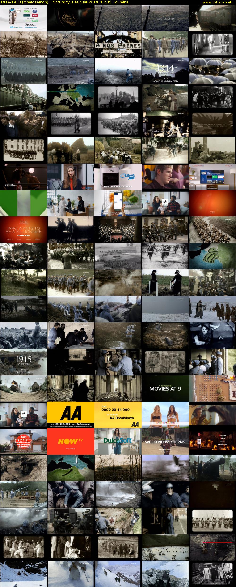 1914-1918 (movies4men) Saturday 3 August 2019 13:35 - 14:30