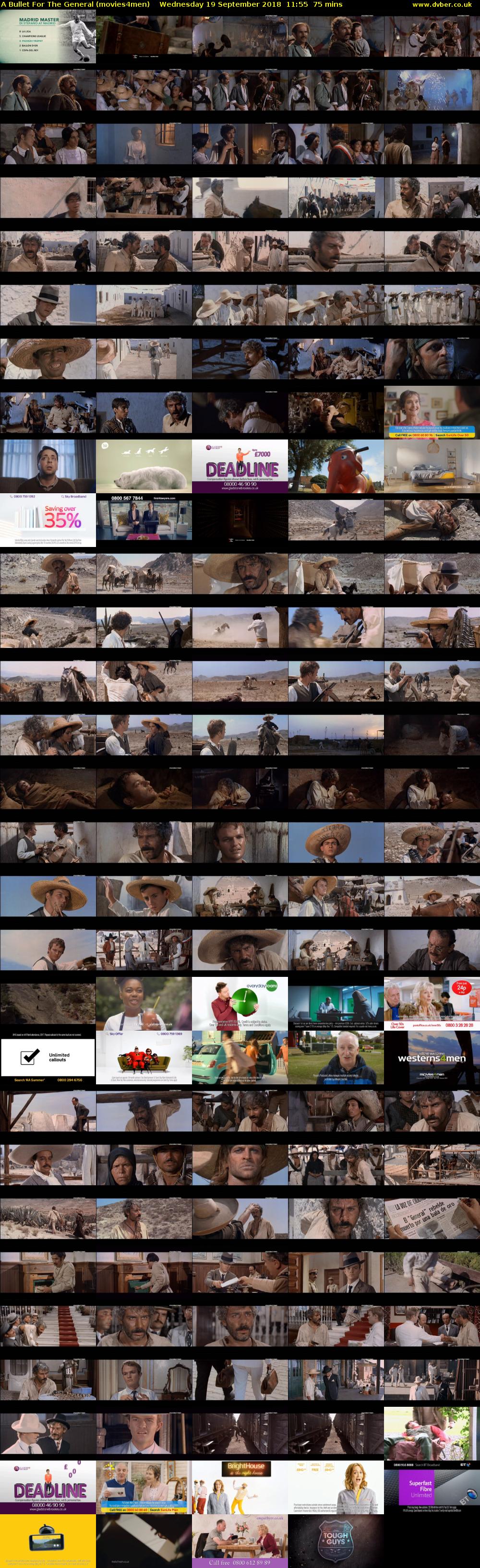 A Bullet For The General (movies4men) Wednesday 19 September 2018 11:55 - 13:10