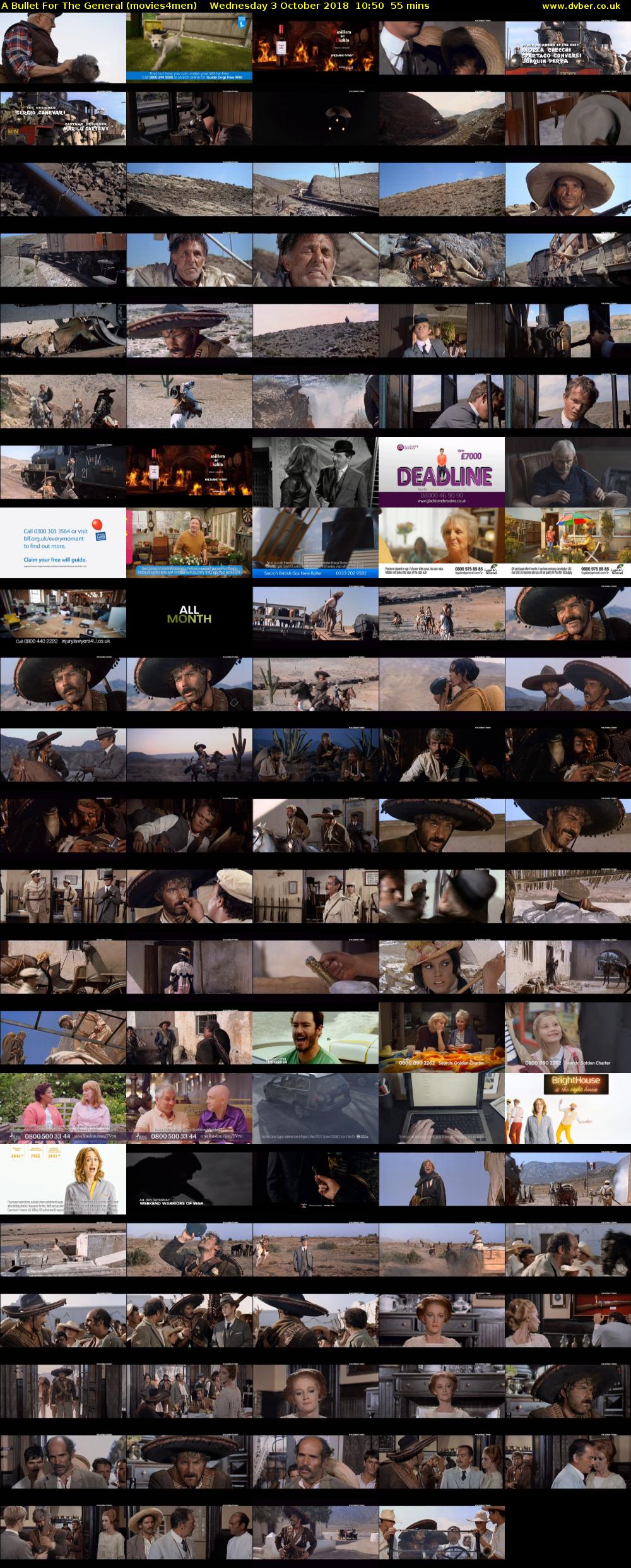 A Bullet For The General (movies4men) Wednesday 3 October 2018 10:50 - 11:45