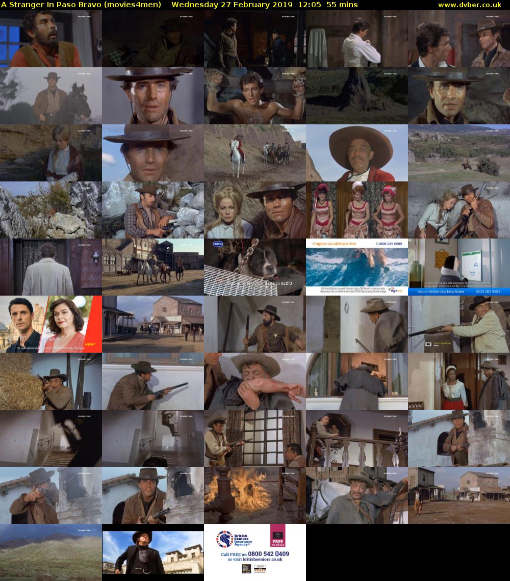 A Stranger In Paso Bravo (movies4men) Wednesday 27 February 2019 12:05 - 13:00