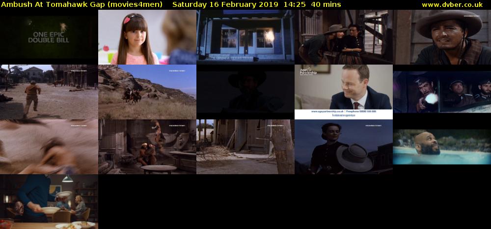Ambush At Tomahawk Gap (movies4men) Saturday 16 February 2019 14:25 - 15:05