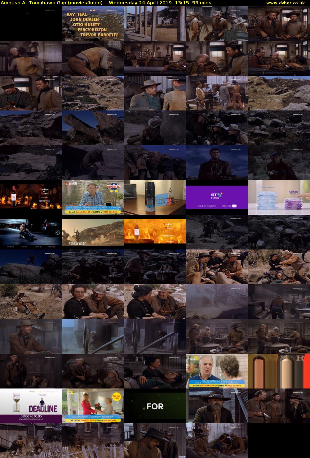 Ambush At Tomahawk Gap (movies4men) Wednesday 24 April 2019 13:15 - 14:10
