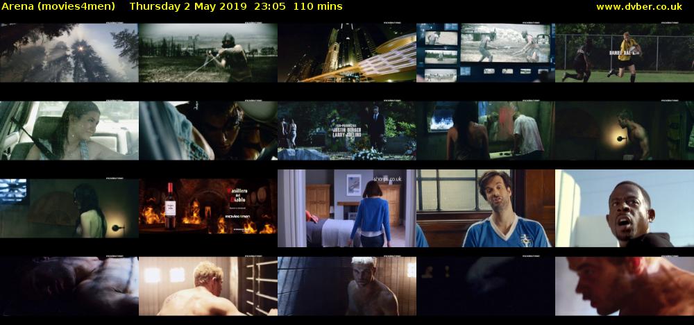 Arena (movies4men) Thursday 2 May 2019 23:05 - 00:55