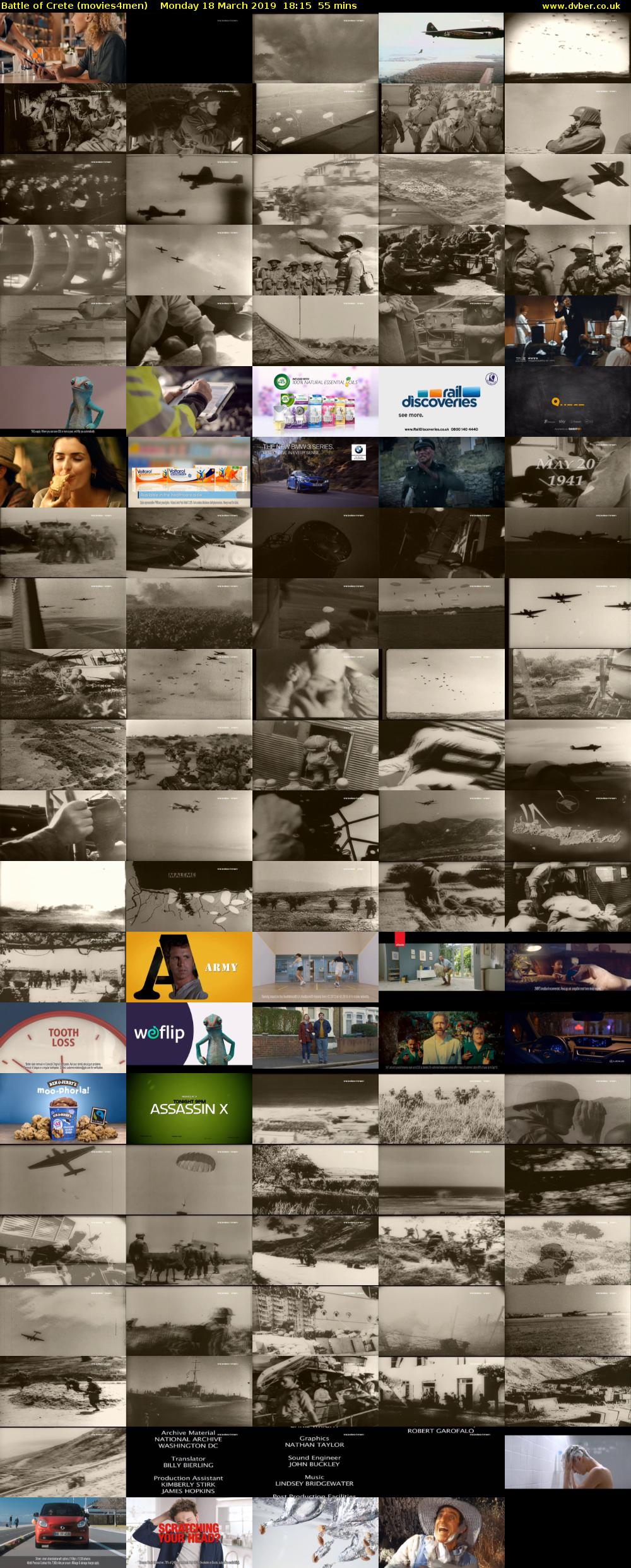 Battle of Crete (movies4men) Monday 18 March 2019 18:15 - 19:10
