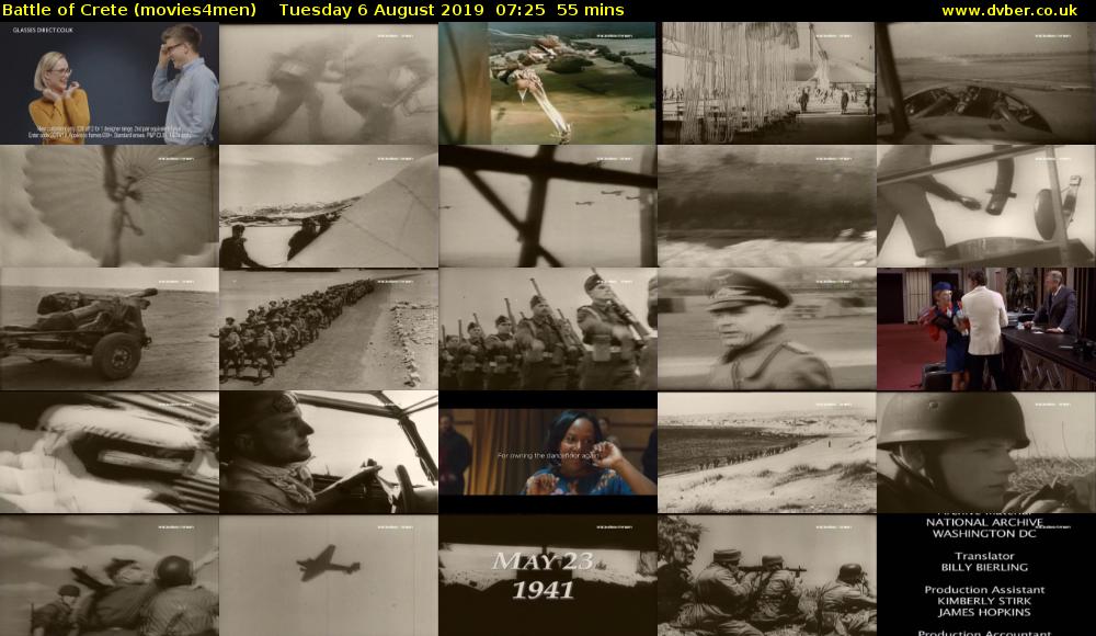 Battle of Crete (movies4men) Tuesday 6 August 2019 07:25 - 08:20