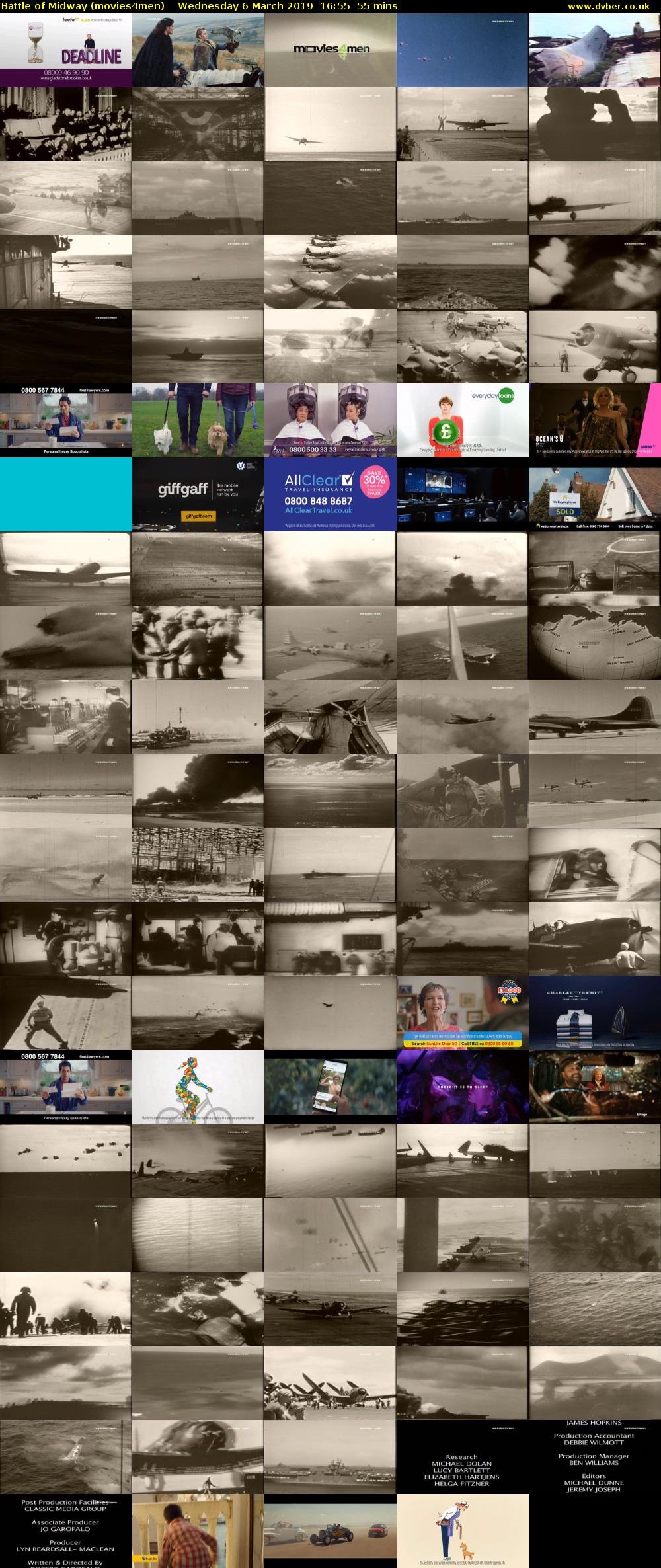 Battle of Midway (movies4men) Wednesday 6 March 2019 16:55 - 17:50