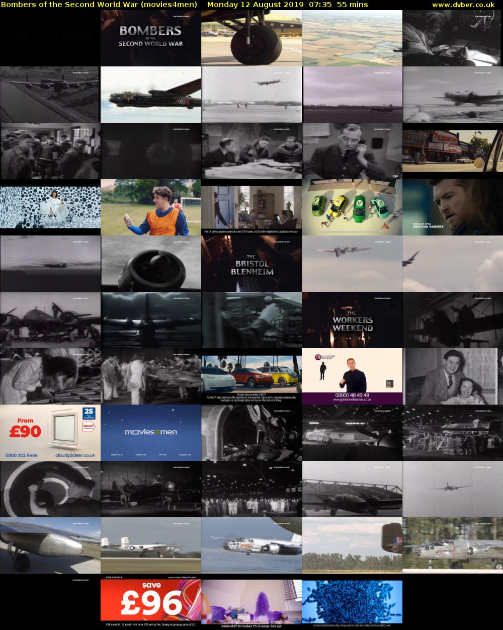 Bombers of the Second World War (movies4men) Monday 12 August 2019 07:35 - 08:30