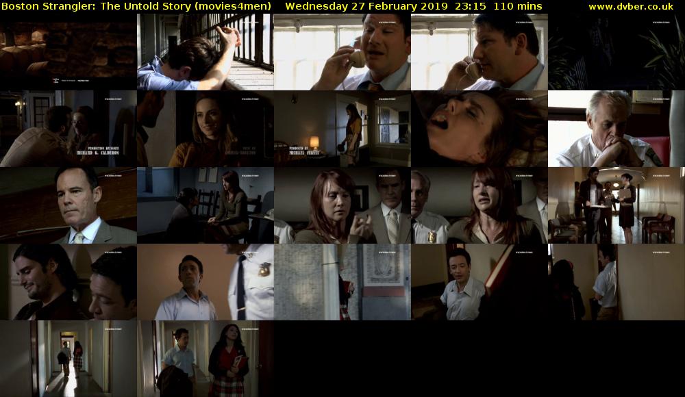 Boston Strangler: The Untold Story (movies4men) Wednesday 27 February 2019 23:15 - 01:05