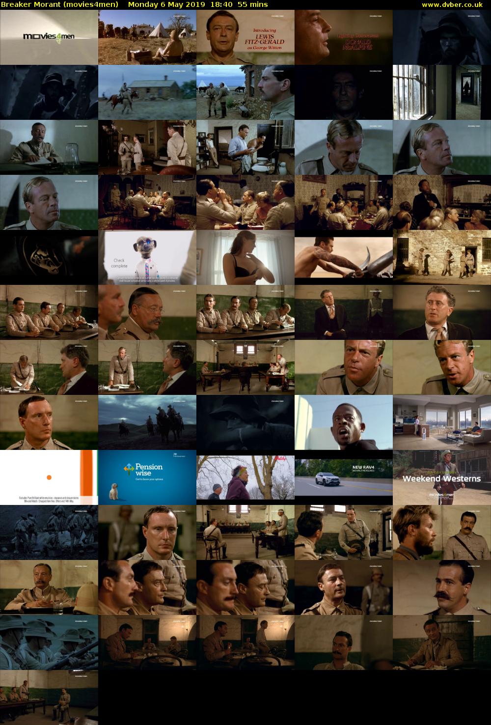 Breaker Morant (movies4men) Monday 6 May 2019 18:40 - 19:35