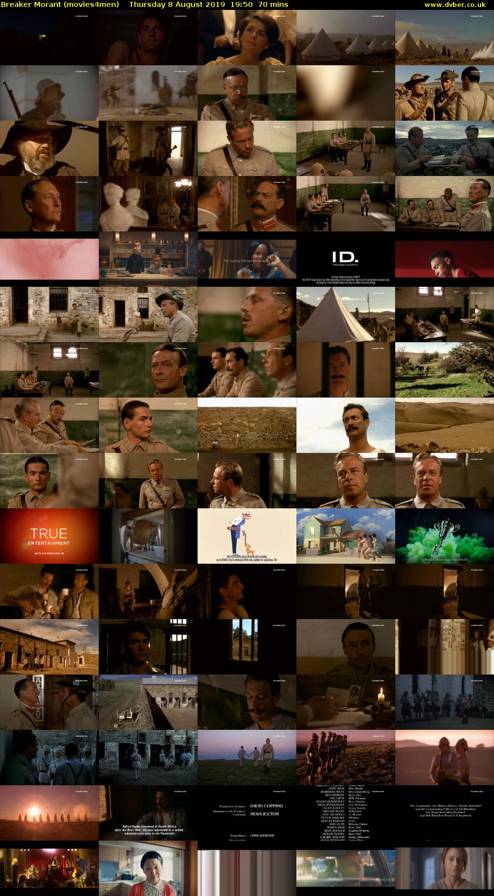 Breaker Morant (movies4men) Thursday 8 August 2019 19:50 - 21:00