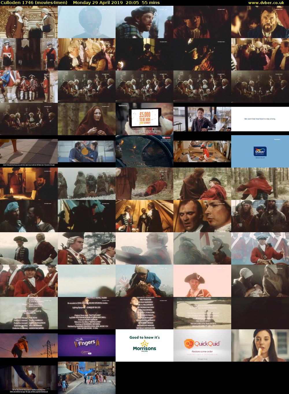 Culloden 1746 (movies4men) Monday 29 April 2019 20:05 - 21:00