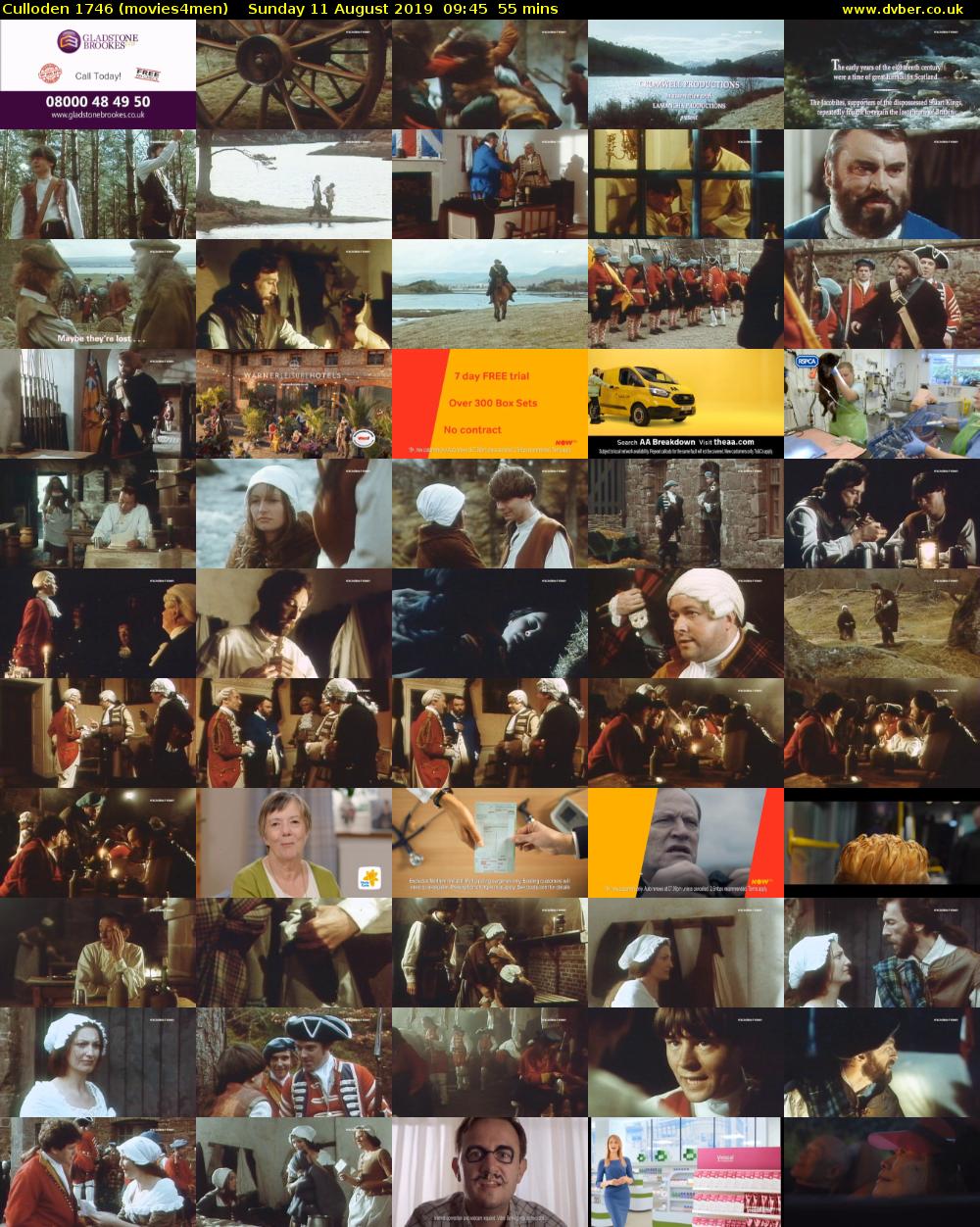 Culloden 1746 (movies4men) Sunday 11 August 2019 09:45 - 10:40