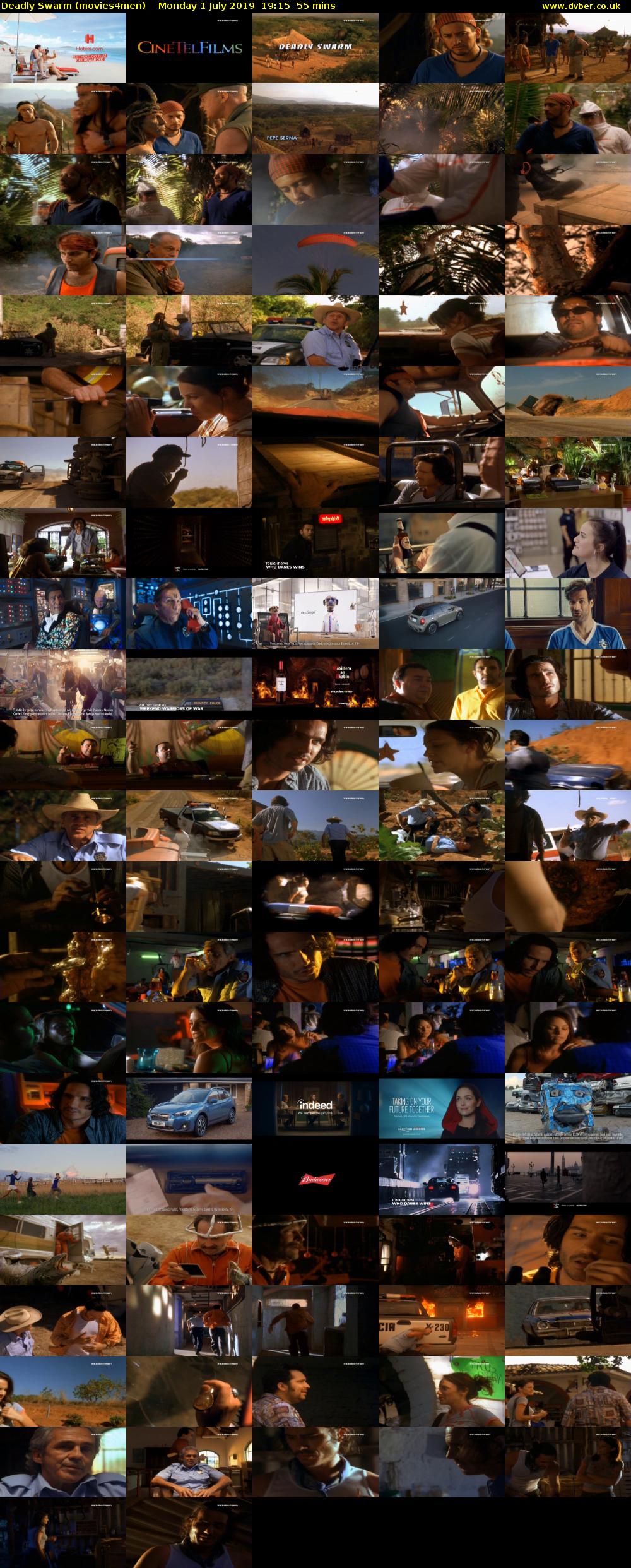 Deadly Swarm (movies4men) Monday 1 July 2019 19:15 - 20:10