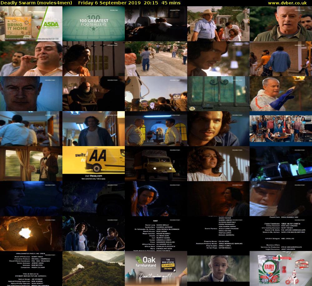 Deadly Swarm (movies4men) Friday 6 September 2019 20:15 - 21:00