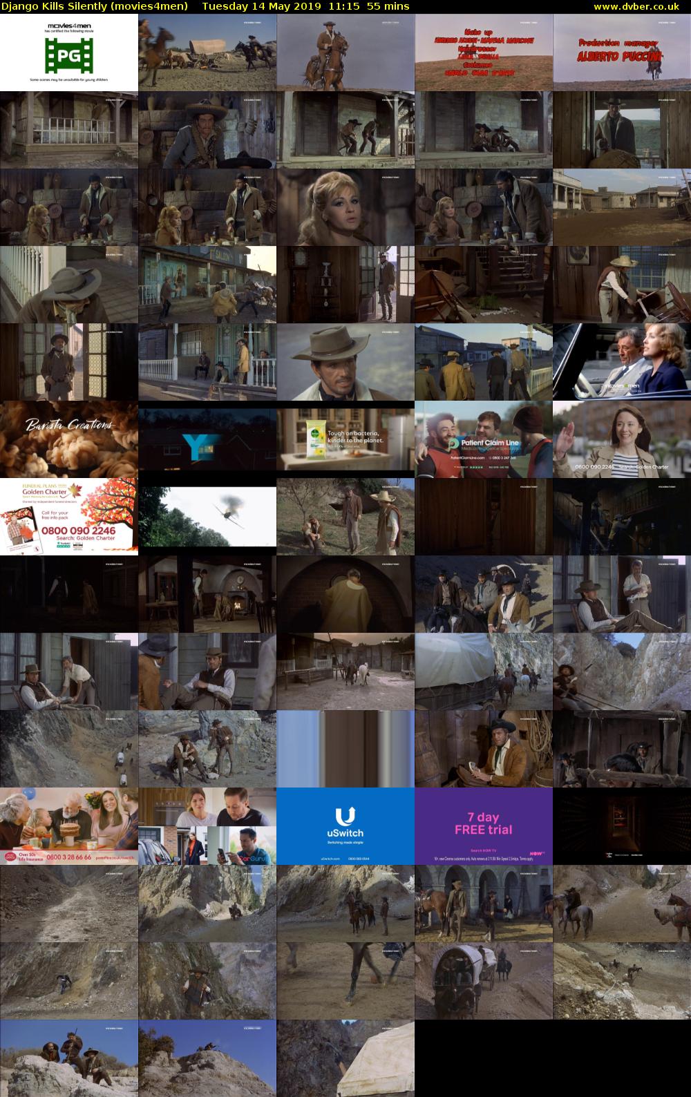 Django Kills Silently (movies4men) Tuesday 14 May 2019 11:15 - 12:10