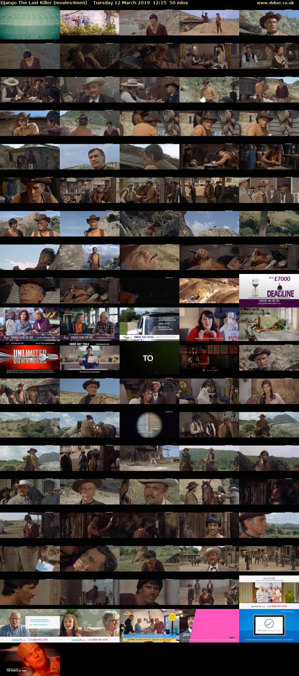Django The Last Killer (movies4men) Tuesday 12 March 2019 12:15 - 13:05