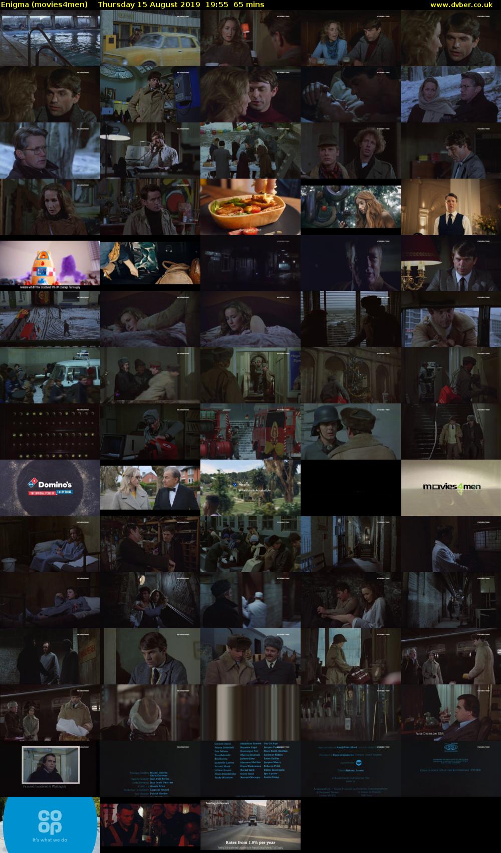 Enigma (movies4men) Thursday 15 August 2019 19:55 - 21:00
