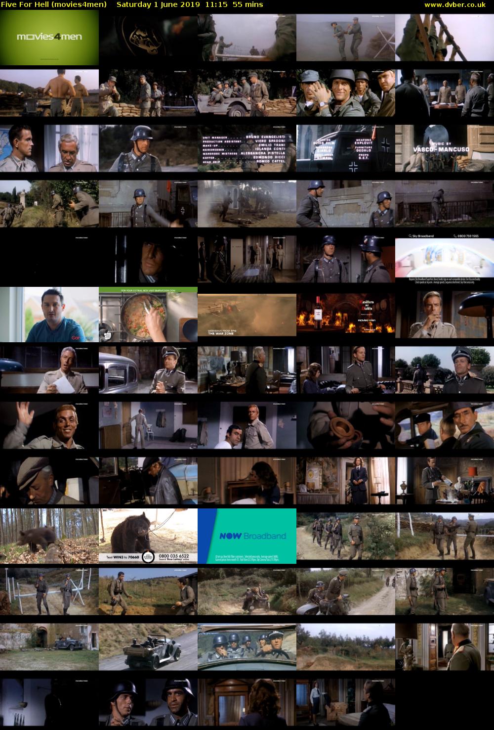 Five For Hell (movies4men) Saturday 1 June 2019 11:15 - 12:10