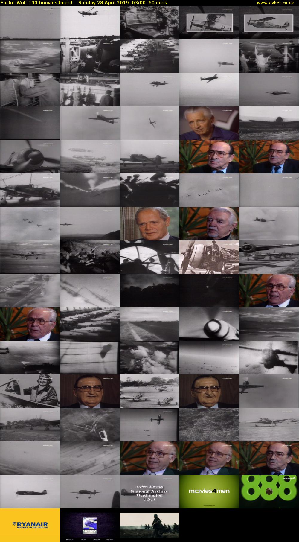 Focke-Wulf 190 (movies4men) Sunday 28 April 2019 03:00 - 04:00